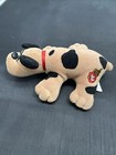 Vtg Pound Puppies Tonka Plush Small Puppy Stuffed Animal Brown Red Ribbon 1986