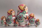 Vintage Russian Hand Painted  10 Nesting  Doll   russian Winter  Signed 90-s