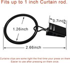 40 Pack Curtain Rings With Clips  Curtain Clip Rings Hooks  Bow Hanger Clips 
