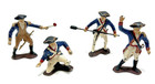 Vtg Mfco 1 2 Scale Brass Cannon   4 Lead Toy Soldiers Revolutionary War Figures