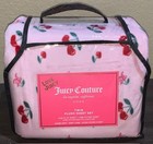 Juicy Couture 3pc Twin Plush Sheet Set Pink W red   Pink Cherries   Jc Monograms