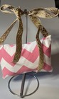 Handmade Pink White Gold Tooth Fairy Pillow Princess Theme Bow Embroidered Pock   