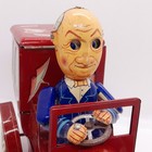 Very Rare Vintage 1950   s Marusan    crazy Car    Bat op Litho Tin Toy Japan Working