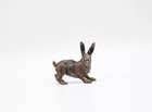 Realistic Small Antique Austrian Vienna Cold Painted Bronze Rabbit