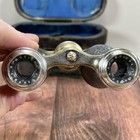 Antique Pair Of Chevalier Paris Silver   Brass Opera Glasses W  Case  Still Work
