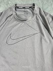Nike Pro Dri-fit Shirt Mens Small Gray Slim Fit Athletic Training Top Tee