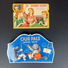 Vtg Needle Book Lot West Germany Our Pals Cat Dog   Sewing Susan Japan Euc