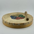 8       Malachy Kearns Roundstone Irish Bodhran Goatskin Celtic Knot 1990s Vtg