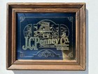 1970 s J c penney Co  Advertising Old Wood Frame Mirror Rare 
