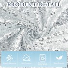 7 2ft Gold Sequin Round Glitter Circle Backdrop For Birthday Wedding Party