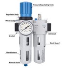1 2  Npt High Pressure Compressed Air Filter Regulator Lubricator Combo Water   