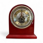 Plymouth Series Rosewood Desk Clock Roman Numerals Skeleton Movement
