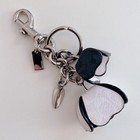 Coach Essential Tea Rose Keyring Keychain Leather Bag Charm Unused Without Box