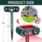 6 Pack Ultrasonic Animal Repellent Outdoor Deer Repellent Device Animal Repeller