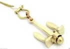 Anchor Design Brass Nautical Keychain Vintage Look Keyring Handmade Gift