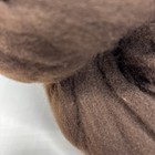 Pin Drafted Merino Wool Roving Spinning  Felting  Dark Brown 4 0 Oz 