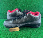 Men  Air Jordan 9 Retro Low Golf Charcoal Black red Cleat Fj5934-002 Sz 11