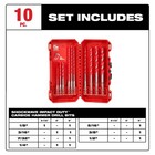 Milwaukee  Hammerdrill 10pc Kit  Included  qty   10 Model  48-20-9058