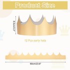 12 Pcs Paper Crowns Gold Foil Crown For Birthday classic Style