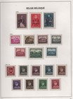 Belgium 1929-1930 Collection Of 30 Stamps Mint Hinged On 2 Album Pages
