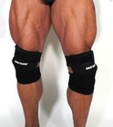 2 New Adjustable Sliding Knee Guard Pads- Black