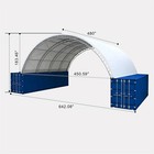 40x40x15ft Shipping Container Canopy W double Galvanized Steel Tube fabric Cover