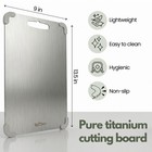 Titanium Cutting Board For Kitchen  Anti-slip Silicone Corner Grip  Food-grad   