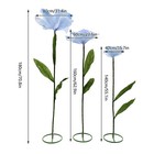3pc Blue Large Artificial Flower For Fake Bouquet Wedding Home Party Decoration