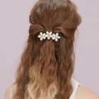 Opal Flower Rhinestone Hair Clip French Crystal Vintage Hair Barrettes Elegan   