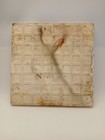 1887 Aesthetic Brown Transferware Thick Tile Calla Lilies Design 6 