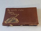 Antique C 1900s Hand Painted Silk Sewing Case Needle   Pin Book Sewing Kit Roll