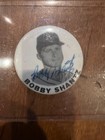 Signed 1950s Baseball Bobby Shantz Kansas City Athletics Pin Button Pinback Auto