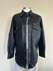 Vintage Harley Davidson Men   s Black Leather Shirt Jacket Size Small