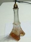 Vintage Avon Eiffel Tower Perfume Decanter Clear Glass Bottle With Gold Cap