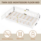 Naizea Kids Montessori Floor Bed Twin Floor Bed Frame With Slats Solid Pine Wood