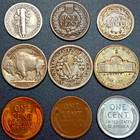 Old Obsolete Us Coin Collection With Silver   Uncirculated 9 Coin Set   lot 17 