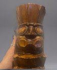 Vintage Carved Ku Tiki Wooden 10 5    Totem Island Decor Hawaii Monkey Pod Wood