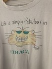 Vintage 1988 Sandra Boynton Cat T-shirt Life Is Simply Fabulous In Ithaca Ny Xl