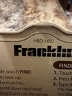 Franklin Electronic Bible Dictionary Hbd-1450 W niv Vg Cond Tested New Batteries