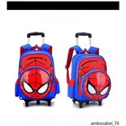 Spiderman Boys Kids Backpack Luggage Gift Trolley Bag Rolling Suitcase Surprised