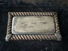 Antique 1890s Victorian Rest In Peace Funeral Casket Coffin Plaque Plate Display