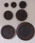 Vintage Cast Iron Set Of 7 Scale Weights 1 2 Oz - 2 Lbs  