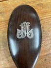 Ebony Brush 1915 London Hallmarks Silver M Monogram H F Daltrey Co
