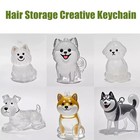 Pet Hair Storage Creative Keychains Clear Dog Shell Best Memorial Pendants E6w0