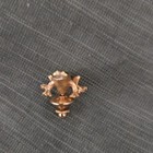 Gold Tone Metal Frog Pin Lapel Tack Brooch With Green Eyes
