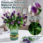 Artificial Tulips 20 Pcs Fake Silk Flower Bouquet Wedding Party Home Decor