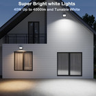 3cct Led Outdoor Wall Lights  4800lm  360   Adjustable  3 Color Modes  Ip66 Water