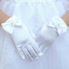 6 Pairs Wedding Flower Girl s Stretch Satin Dress Gloves For 3-10 Years Girls