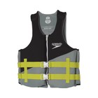 Speedo Adults Swimming Life Jacket Vest Pfd Uscg 14 yr Black lime