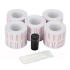 600 Labels Per Roll Red Line Price Tag Gun Sticker Refill Ink Roller For Mx-5500